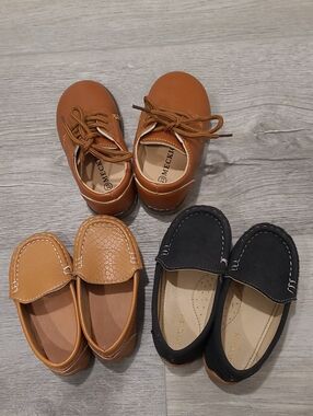 Bundle Baby Boy Shoes Loafer Oxford 7 Black 5.5 Brown Toddler Infant 12-18 Month